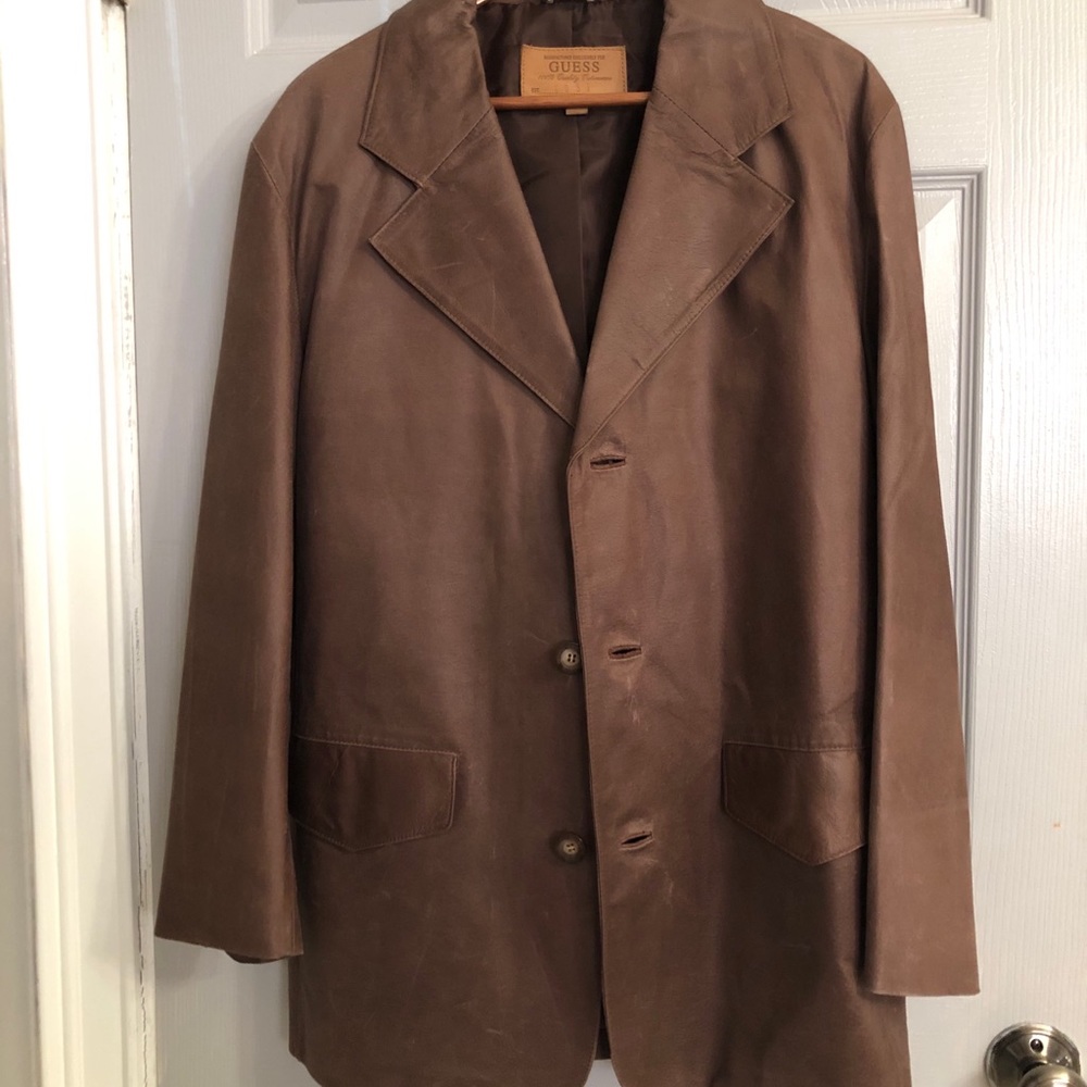 Guess genuine leather jacket